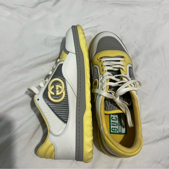 Gucci Mac80 Embroidered Sneakers, Yellow - Picture 3 of 3